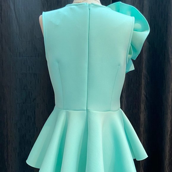 Ice Green Peplum Top - Picture 5 of 6